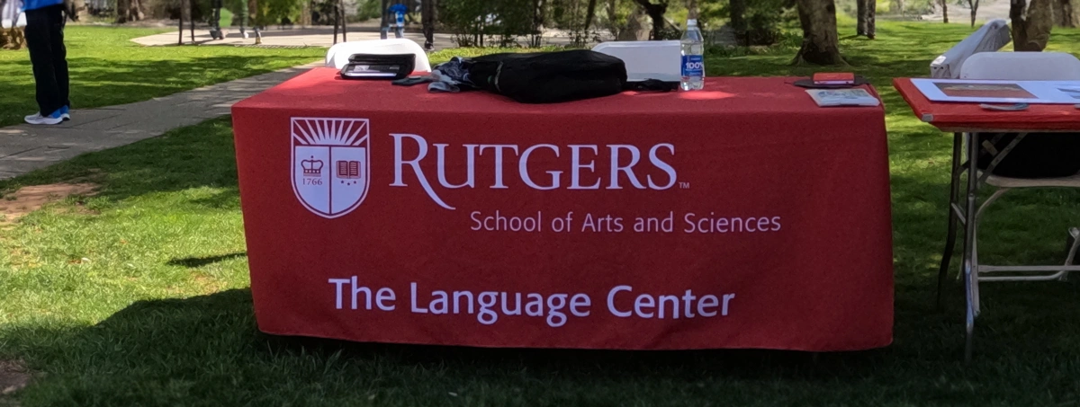 Rutgers Day Language Center table
